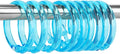 Blue Shower Curtain Hooks by Qulable
