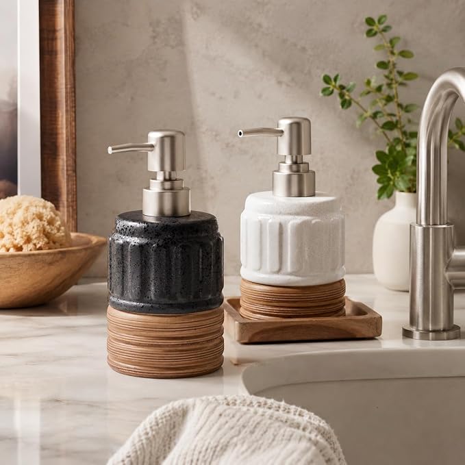 2 Pcs Soap Dispenser Bathroom, 14 Oz Liquid Hand Dish Soap Dispensers - Image 5
