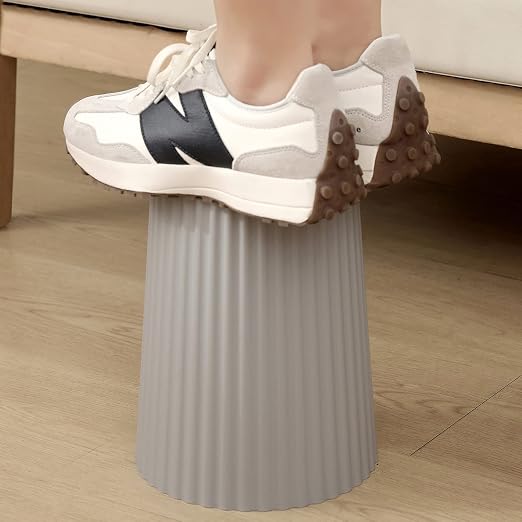 JiatuA Small Bathroom Trash Can Plastic Wastebasket Garbage Can Grey | Sturdy - Image 4