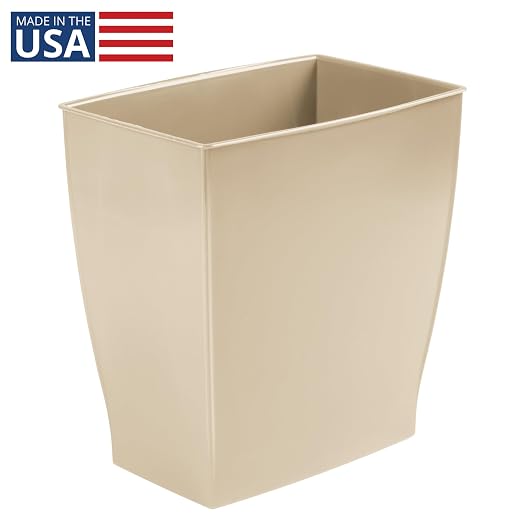 iDesign Small Plastic Bathroom Trash Can, - Image 2