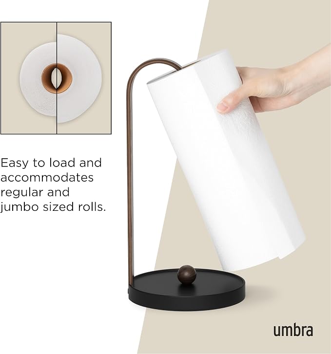 Umbra Bellwood Paper Towel Holder, Wooden - Image 6