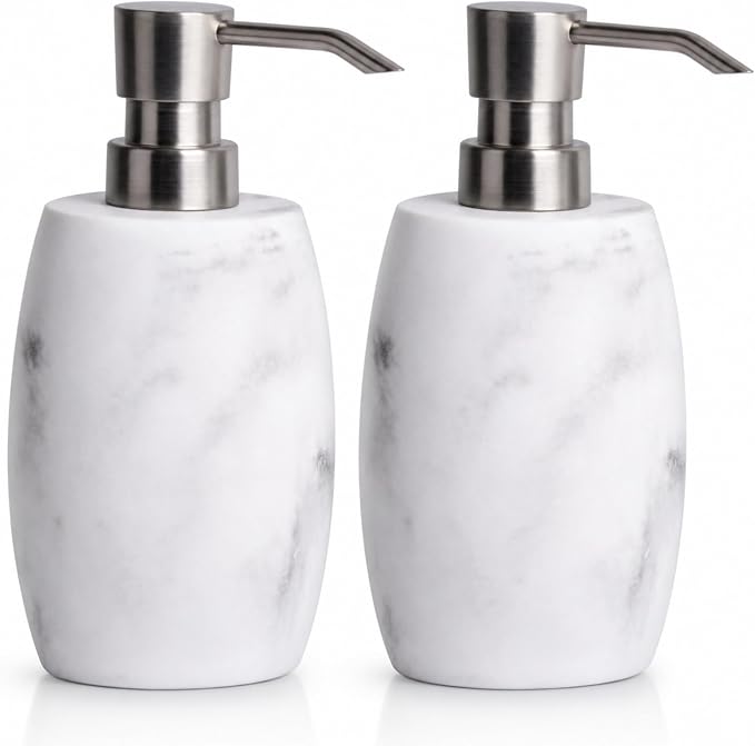 Clasin Home Resin Soap Dispenser Set 2, Refillable Hand Soap Dispenser by ClasinHome