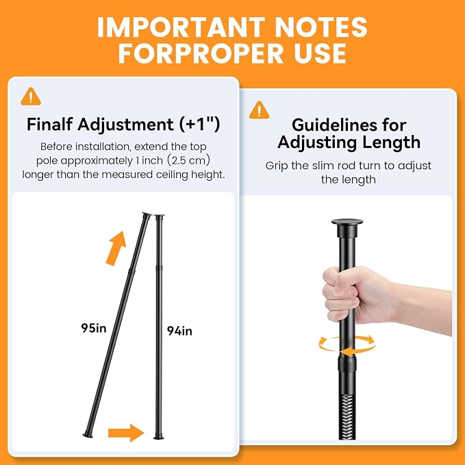 Adjustable Tension Pole Shower Caddy: Rustproof Corner Bathroom Organizer - Image 4