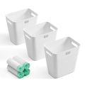 JOYMOOP Slim Trash Can 3-Pack, 2.2 Gallon Plastic Wastebasket by JOYMOOP