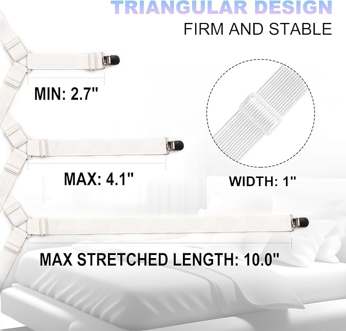 Fitted Bed Sheet Straps: Sheet Holder Suspenders - Image 6