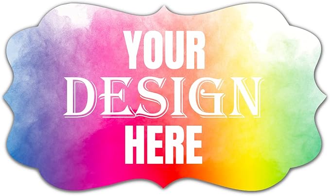 100-500 Custom Stickers Personalized Labels, Customized with Any Image Logo and Text. for Business LogoThank You Labels,etc. (Fancy Frame,4X2 Inch)