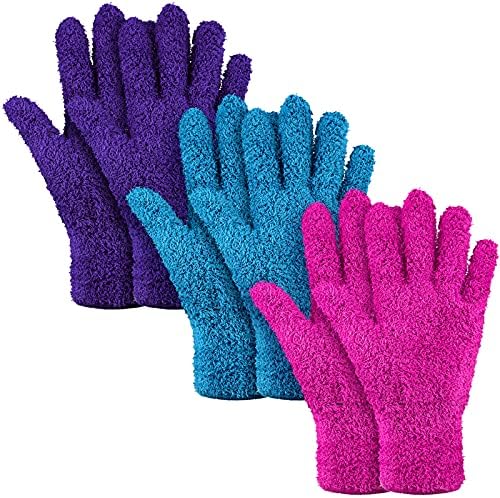 Patelai 3 Pairs Microfiber Dusting Gloves by Patelai