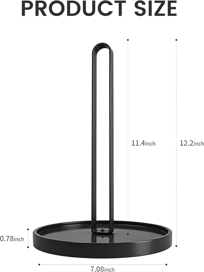 TONLEA Paper Towel Holder Countertop, Kitchen Roll Dispenser, Standing Paper - Image 3