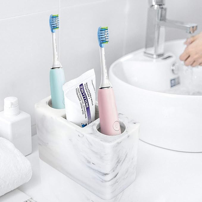 Luxspire Toothbrush Holder, 3 Slots, Ink White | Electric Toothbrush Holder - Image 7