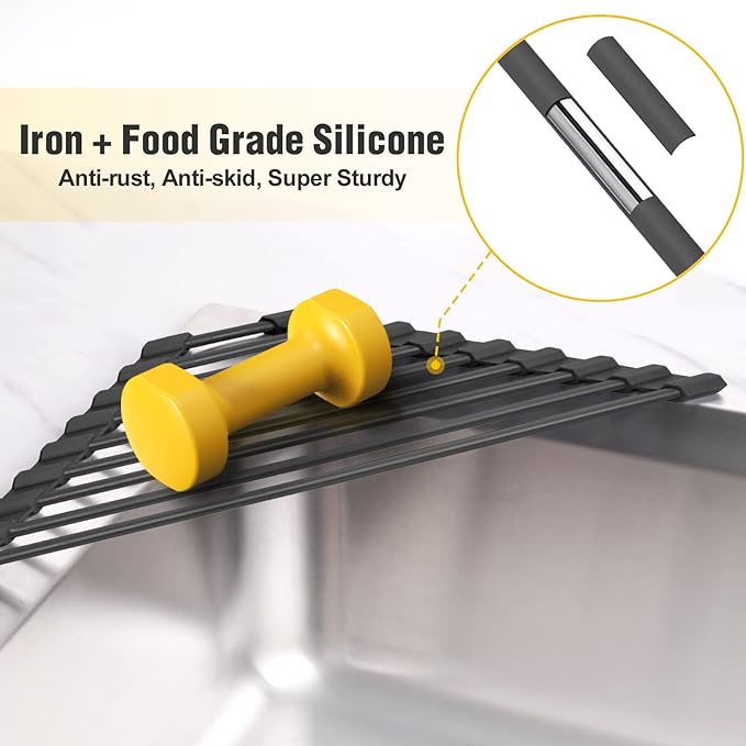 Tomorotec Triangle Roll Up Dish Drying Rack - Image 3