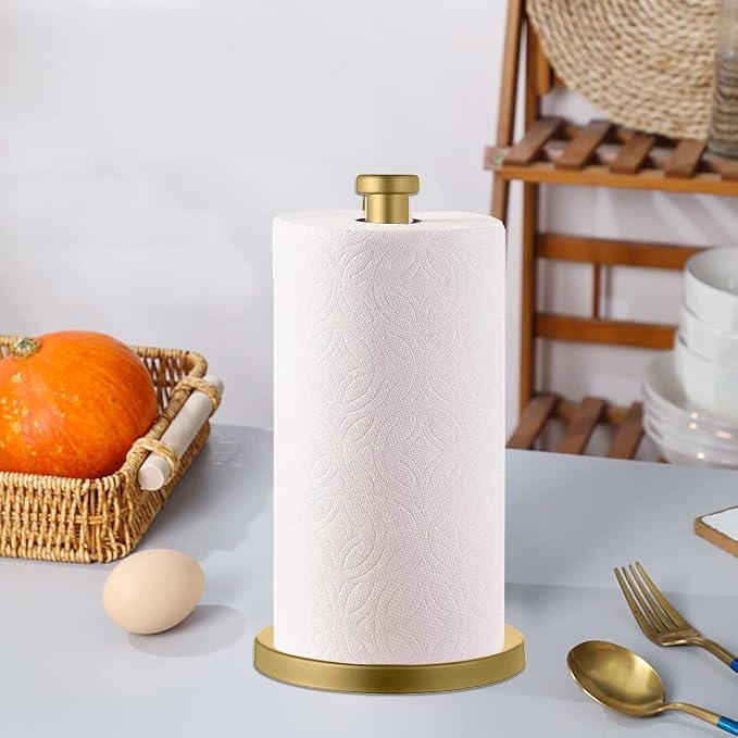 Stainless Steel Gold Paper Towel Holder Countertop - Image 6