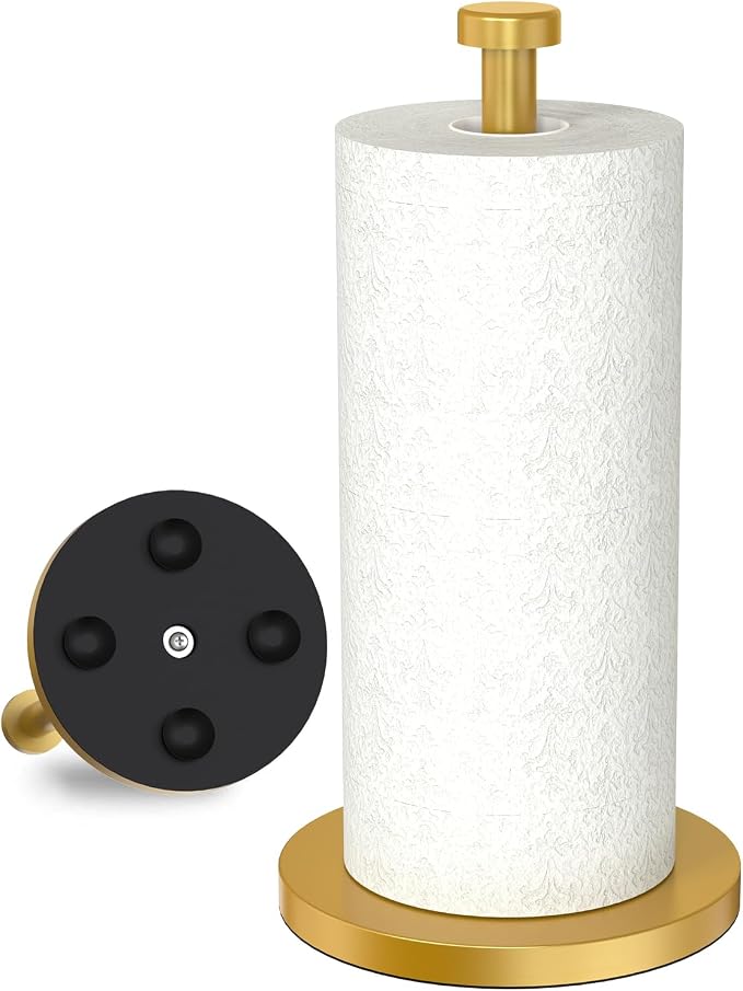 VEHHE Paper Towel Holder Countertop, 4 Non-Slip Suction Cups, Weighted Base by VEHHE