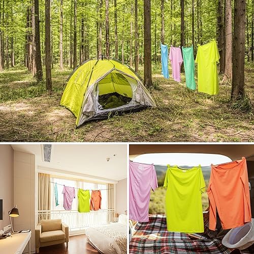 Compact Travel Clothesline Lightweight Camping Clothes Line, 24 Beads, 11.5 Feet - Image 6