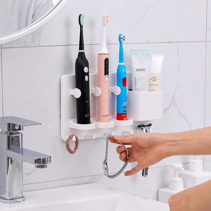 simpletome Adhesive Electric Toothbrush Holder Wall Mounted | no drilling - Image 8
