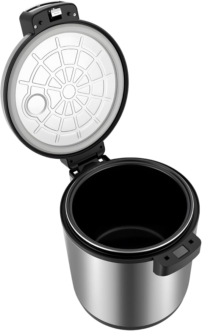 23L/6gal Commercial Rice Warmer with Nonstick Inner Pot and Rice Spoon, Large Capacity Soup Warmer, Stainless Steel Electric Food Warm for Home, Restaurant, Hotel Canteen