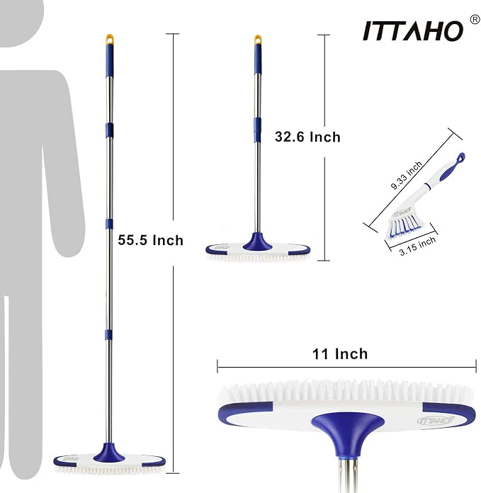 Floor Scrub Brush with Long Handle - Image 5
