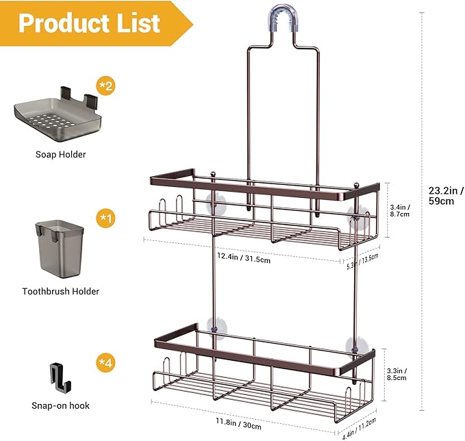 Hanging Shower Caddy Over Showerhead - Image 6