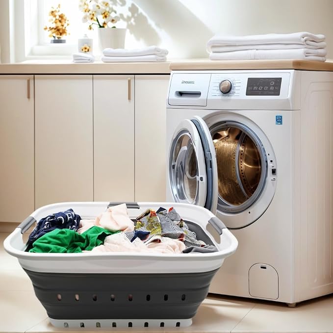 SAMMART 42L Collapsible Plastic Laundry Basket - Image 3