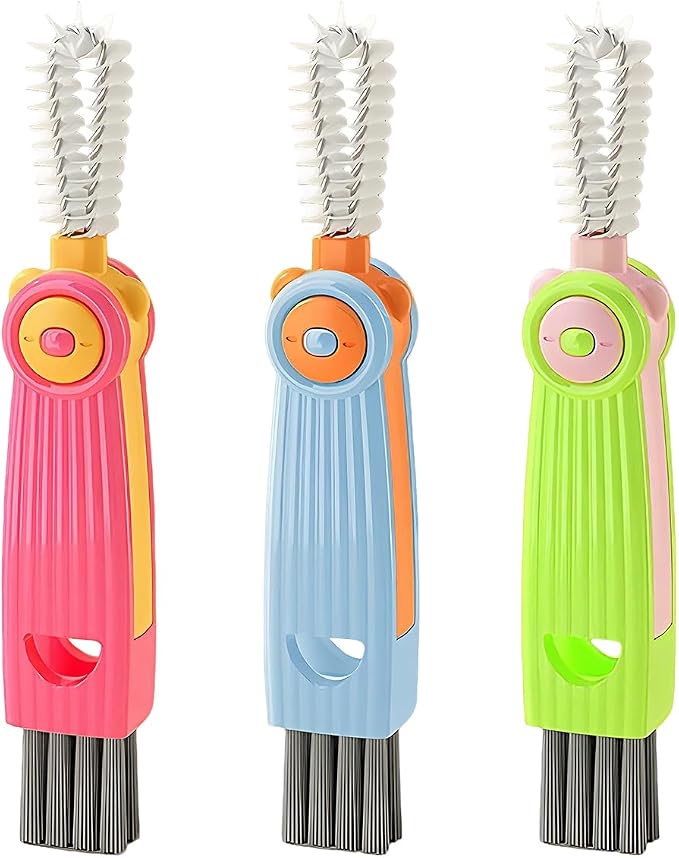 3 in 1 Cup Lid Gap Cleaning Brush Set by ELESDA