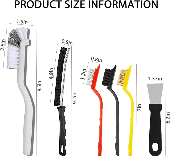 Crevice Cleaning Brush, Tight Spaces & More 12pcs - Image 2
