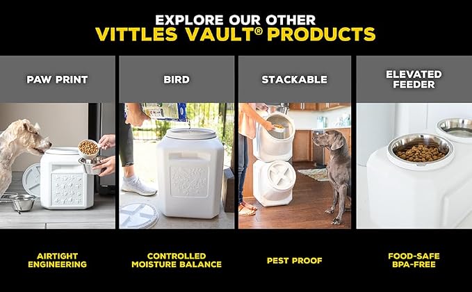 Vittles Vault Airtight Pet Food Storage Container + Scoop, Sealed Airtight - Image 13