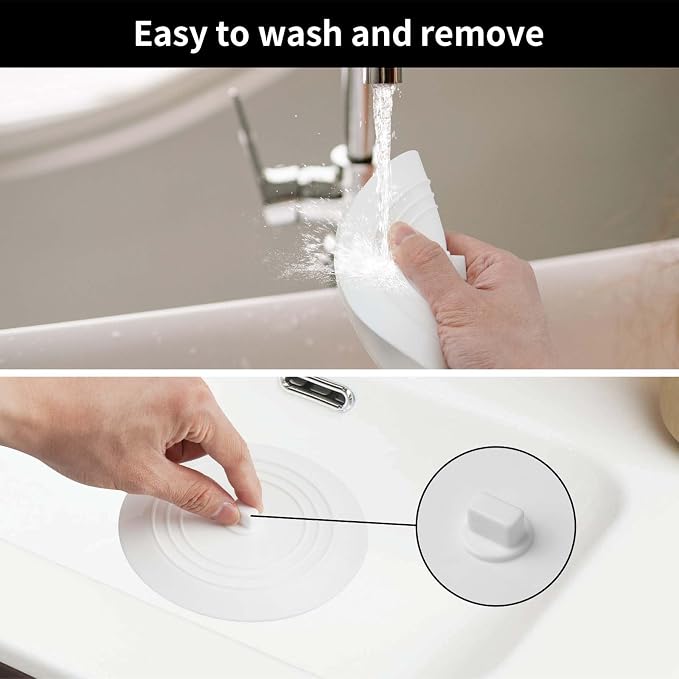 Vaincre 2PCS 5" Universal Silicone Bathtub Drain Stopper - Image 4