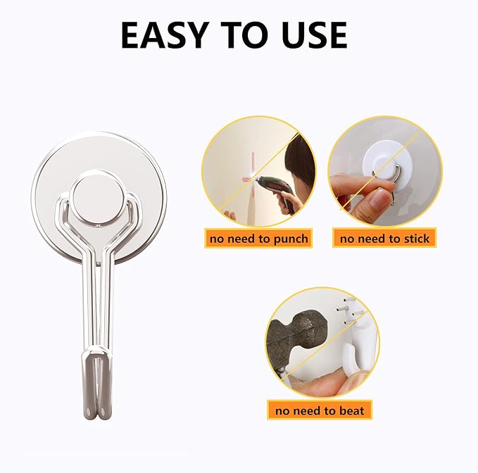 Tohoer Magnetic Hooks, Neodymium Magnets Hook Heavy Duty 30LBS - Image 4