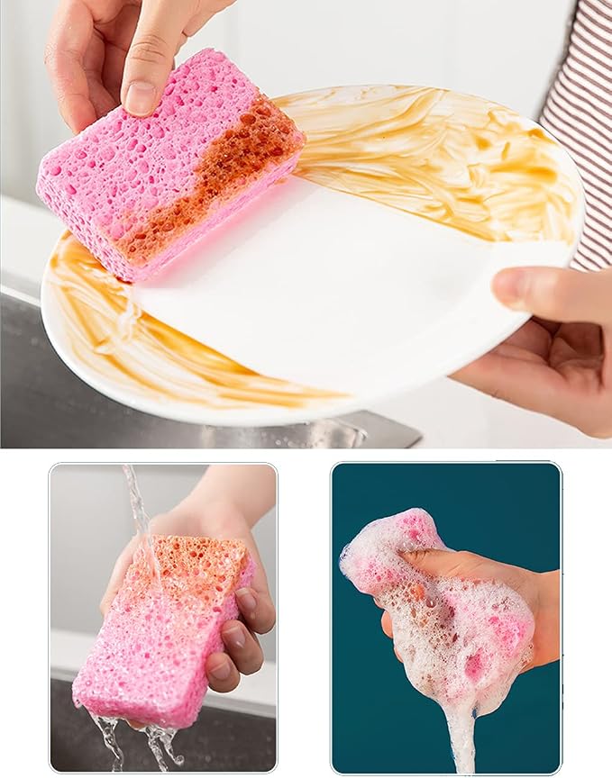 METUUTER Kitchen Sponges 12 Pack Natural Cellulose - Image 5