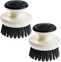 Dish Scrub Brush, Ergonomic Grip Palm Brush, Kitchen Scrub Brushes by MUUBOOX