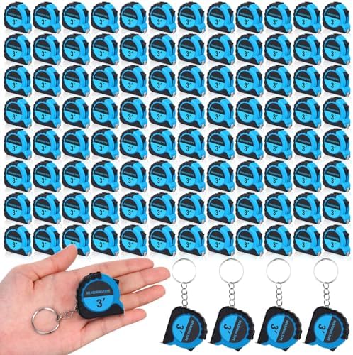 Kanayu 100 Pcs Mini Tape Measure Keychains 3 ft Small Retractable Measuring by Kanayu