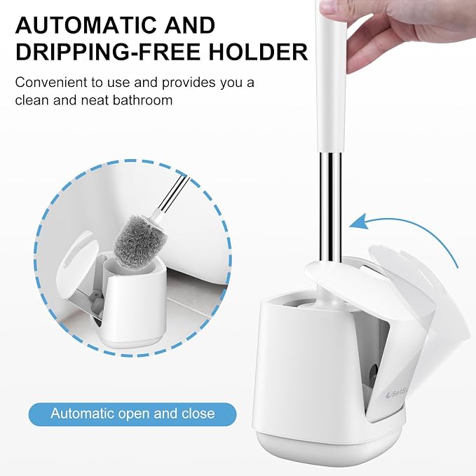SetSail Toilet Brush 4 Pack Toilet Bowl Brush and Holder Toilet Cleaner Brush - Image 4