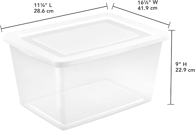 Sterilite Clear Storage Box Stackable Tote, 58 Quart - Image 3