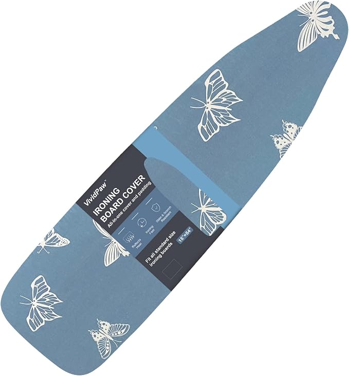 VividPaw Ironing Board Cover and Pad, Standard Size 15x54, Thick Padding by VividPaw