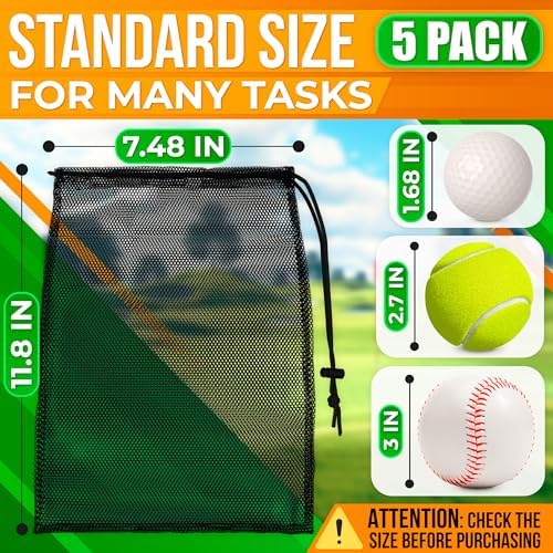 5 Pcs Small Mesh Bag Bulk, 11.8" x 7.48", Breathable Nylon - Image 2