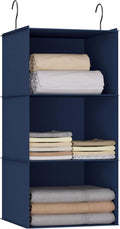 Hanging Closet Organizer 3-Shelf, Oxford Fabric Wardrobe Storage, shoes & by DonYeco