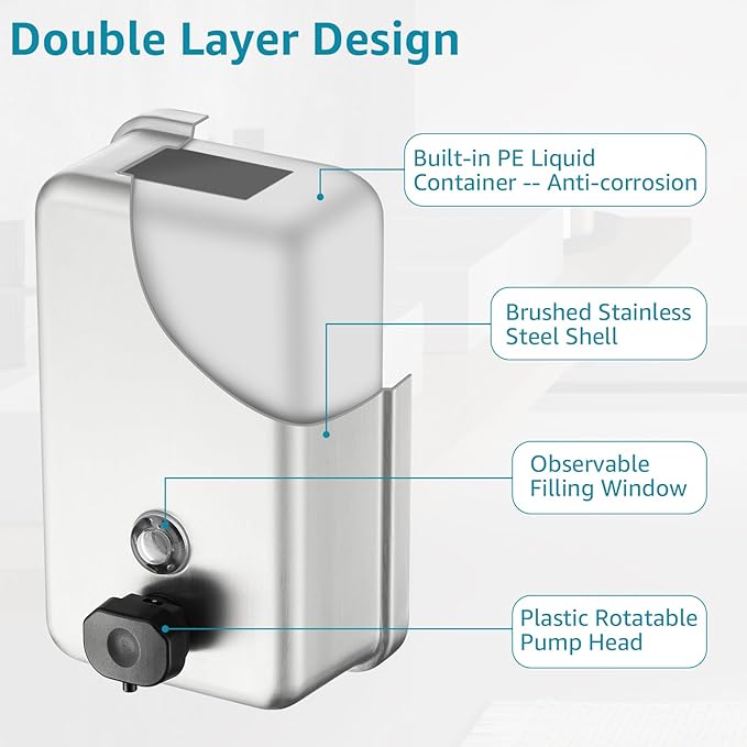 Commercial Wall Mount Soap Dispenser - Image 6