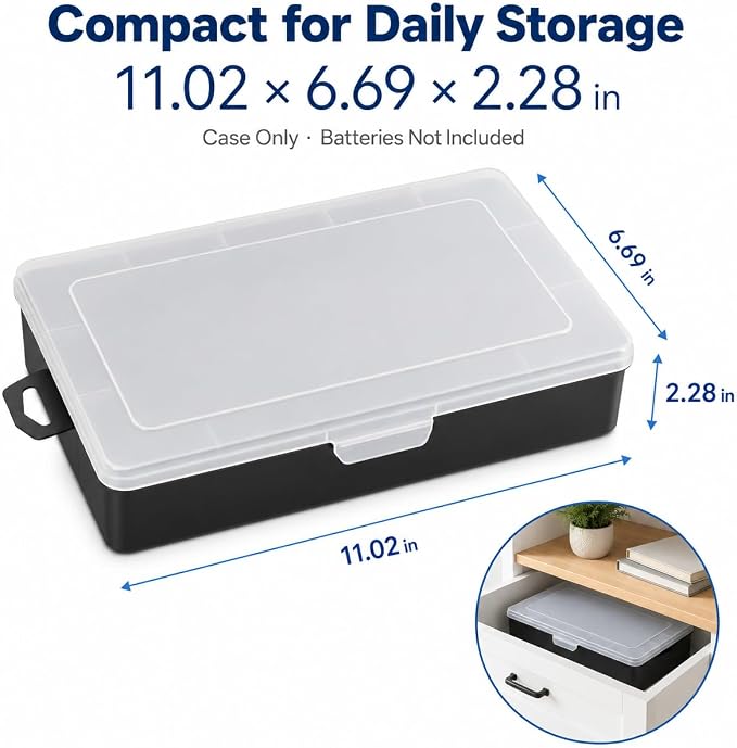 Xuerdon 134-Slot Battery Organizer Storage Case - Image 9