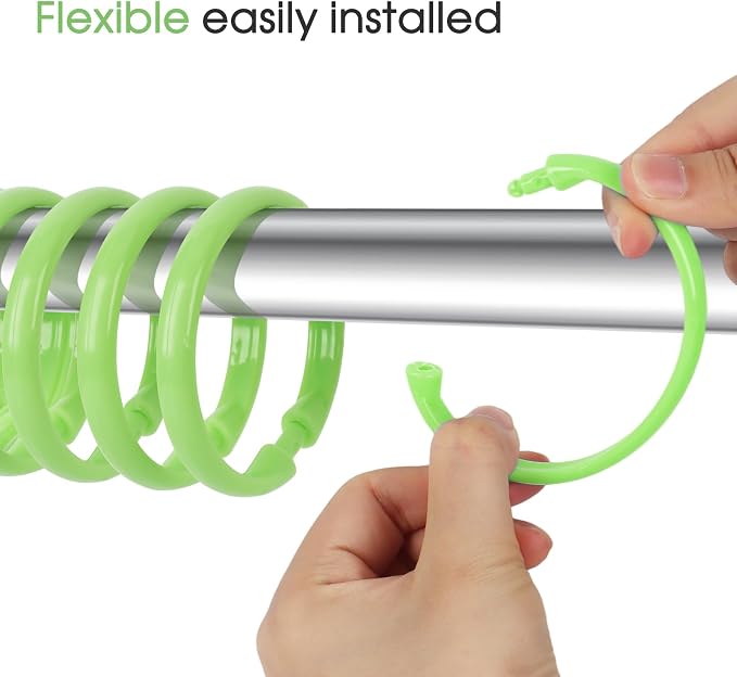 Green Shower Curtain Hooks - Image 3