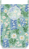Mint Green Bluebonnet and Daisies Hanging Laundry Hamper Door Hampers Bag Basket by Tatenale