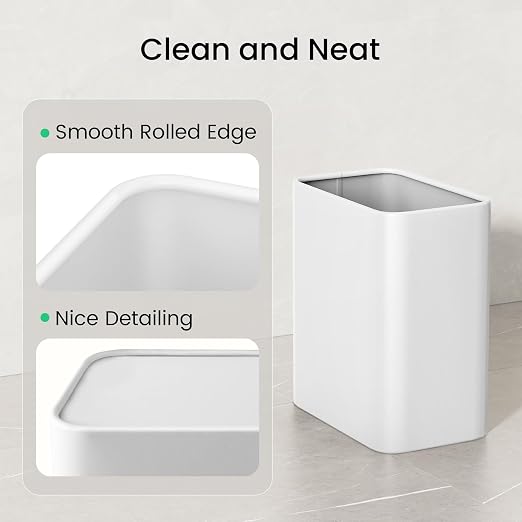 Cesun Small Bathroom Trash Can, 2.1 Gallons, Under Sink Wastebasket, Stainless - Image 5
