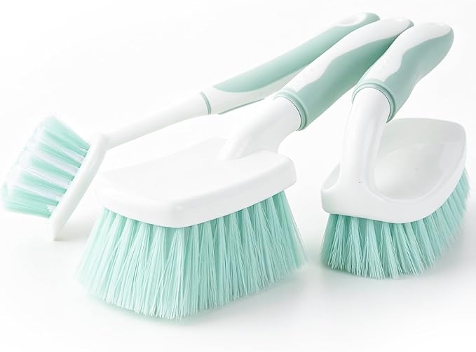 3 Pack Bathroom Scrub Brush Set, Heavy-Duty Scrub Brushes by Unknown