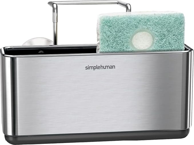 simplehuman Slim Sink Caddy Sponge Holder, Brushed Stainless Steel by Unknown