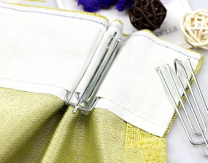 100 Pcs Stainless Steel Curtain Pleat Hook, Dveda Drapery Hooks Traverse Pleater - Image 9