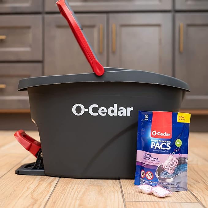 O-Cedar EasyWring Microfiber Spin Mop and Bucket Cleaning System + Lavender Pac - Image 2