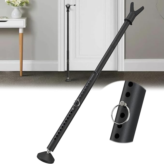 Sliding Glass Door Lock & Door Stoppers Security Bar Keep Your Home Security by LcokeiyGardening