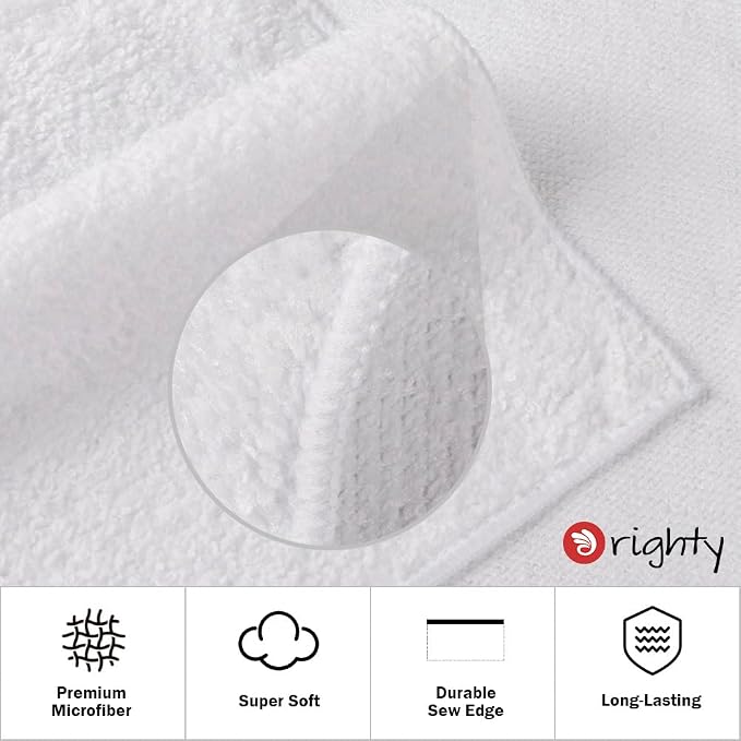 Orighty 12-Pack White Hand Towels - Image 2