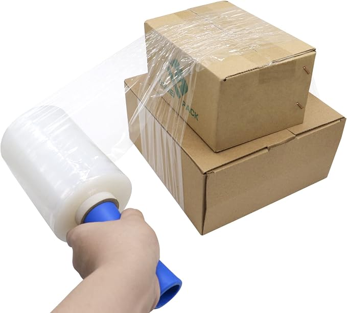 BOMEI PACK Clear Industrial Stretch Wrap Film 5" x 1000ft 2 Pack - Image 2