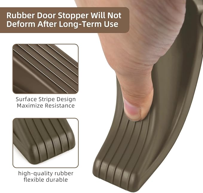 JZWBLILY Door Stoppers for Bottom of Door on Floor, Premium Rubber Door Stopper - Image 3