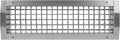 Repa Market 17" x 5" Inch Air Exhaust Grille for Round Ducts - 2 Adjustable Louvre Blades - Galvanized Air Supply Vent Cover - Side Fit Round Surface Canal Ducting from 9.84" to 35.43" Inches