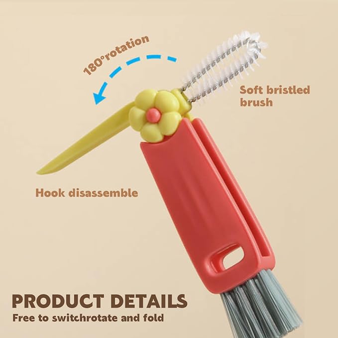 HRXFOZ 3 in 1 Multifunctional Cleaning Brush, Crevice Cleaner - Image 4